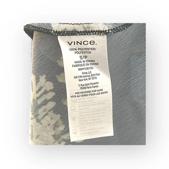 Vince ❀ Lilac Floral Micro Pleated Midi Dress ❀ Coastal Blue Floral Print ❀ Sml